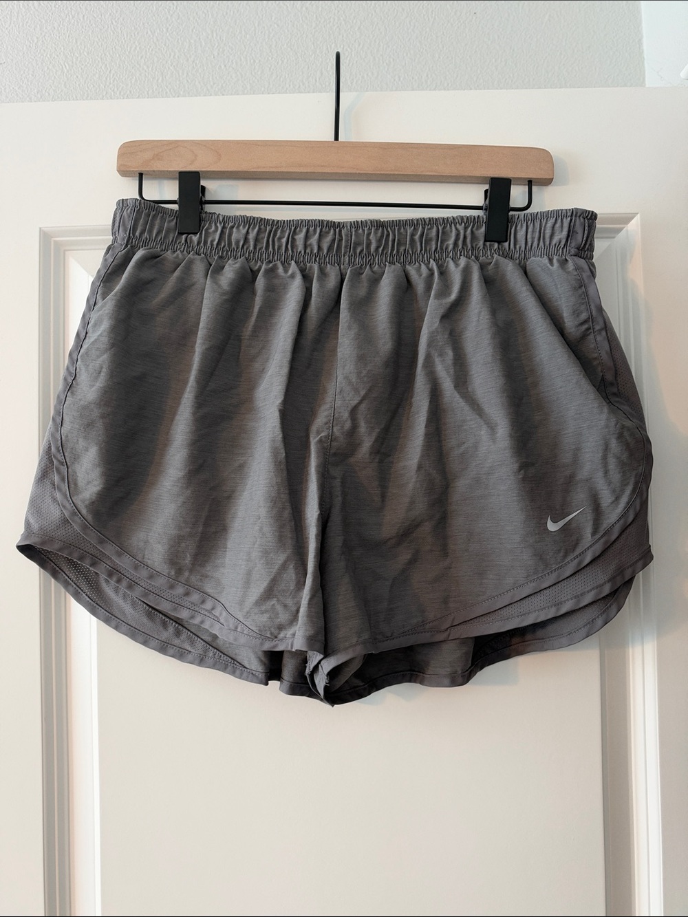 Nike Women's Gray Layered Running Shorts